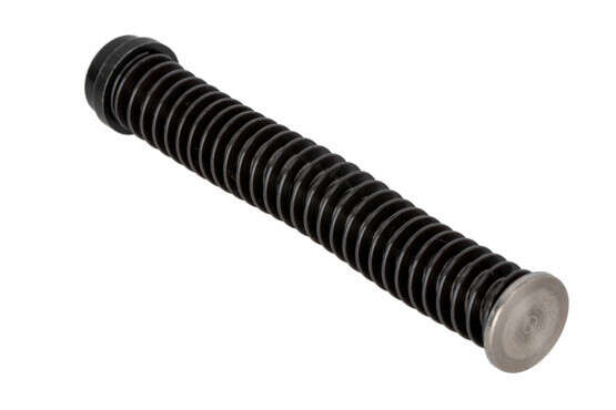 The Rival Arms Glock 19 Gen 4 Stainless Steel Guide Rod and Recoil Spring Assembly is a drop in upgrade